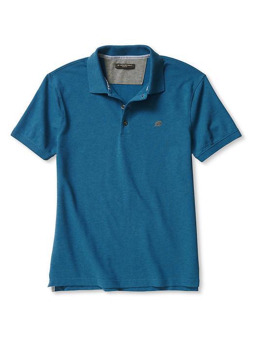 Banana Republic Mens Slim Signature Pique Polo Size L Tall - Truly Teal