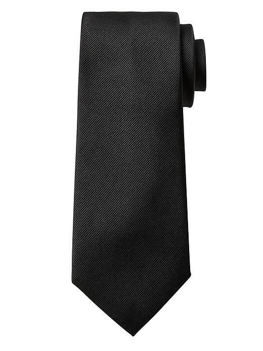 Banana Republic Mens Oxford Silk Nanotex Tie Black Size One Size
