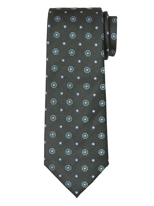 Banana Republic Mens Classic Foulard Silk Nanotex Tie Gift Green Size One Size