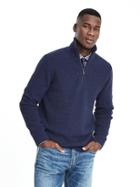 Banana Republic Mens Fashion Rib Merino Half Zip - Indigo