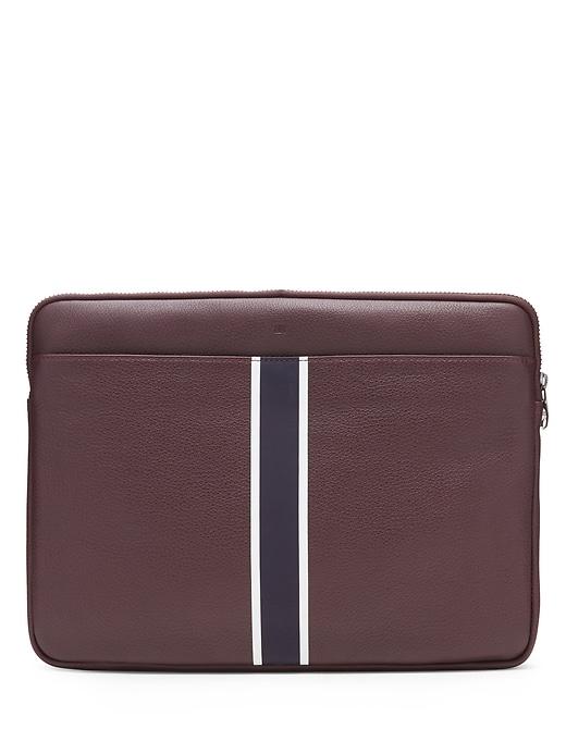 Banana Republic Mens Large Leather Pouch Burgundy Red Size One Size
