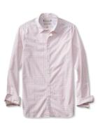 Banana Republic Heritage Graphic Check Oxford Size Xl Tall - Orange Lava