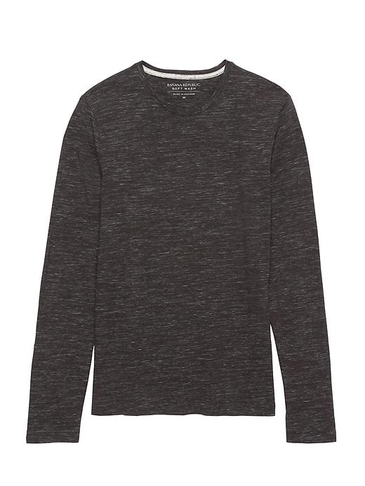 Banana Republic Mens Soft-wash Crew-neck T-shirt Gray Texture Size Xl
