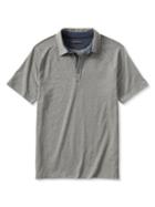 Banana Republic Mens Stretch Raglan Polo Size L Tall - Medium Gray Heather