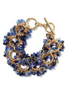 Banana Republic Womens Cascading Bead Bracelet Coastal Blue Size One Size