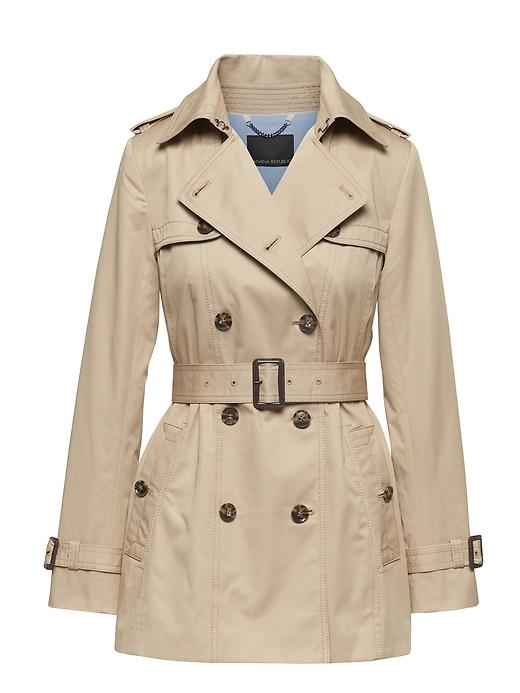 Banana Republic Petite Water-resistant Short Trench Coat