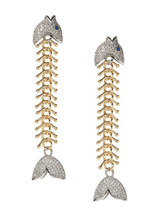 Banana Republic Fishbone Earring Size One Size - Gold