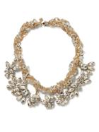 Banana Republic Braided Crystal Necklace Size One Size - Clear Crystal