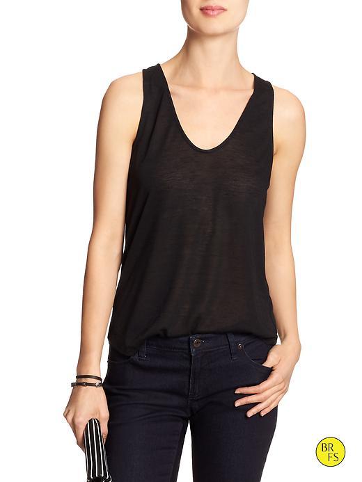 Banana Republic Factory Keyhole Tank Size L Petite - Br Black