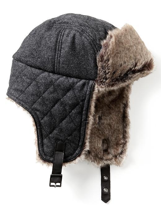 Banana Republic Faux Fur Lined Trapper Hat