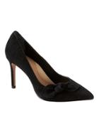 Banana Republic Womens Madison 12-hour Suede Bow Pump Black Suede Size 6