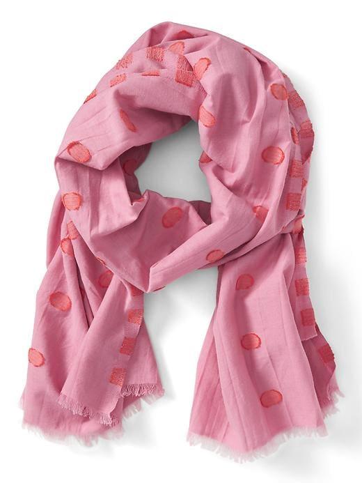 Banana Republic Textured Polka Dot Scarf - Pink