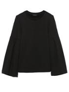 Banana Republic Womens Bell-sleeve Couture Sweatshirt Black Size Xs