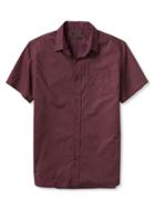 Banana Republic Mens Custom Wash Short Sleeve Trangle Print Shirt Size L Tall - Secret Plum