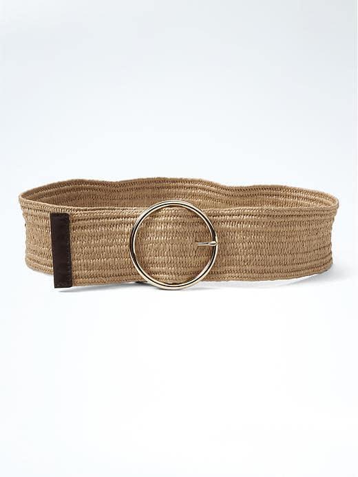 Banana Republic Straw Elastic Belt - Natural