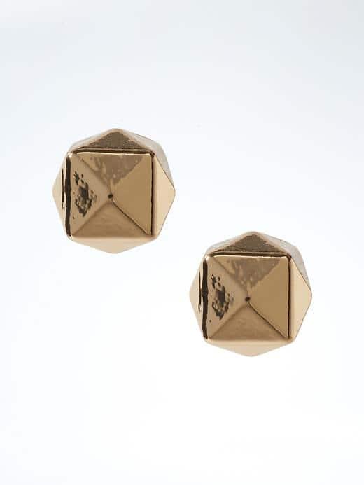 Banana Republic Modern Architecture Stud Earring - Gold