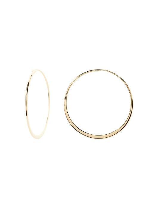 Banana Republic Womens Basic Flat Hoop Earring Gold Size One Size