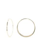 Banana Republic Womens Basic Flat Hoop Earring Gold Size One Size