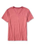 Banana Republic Soft Wash Vee Tee Size L Tall - Rasperry Heather