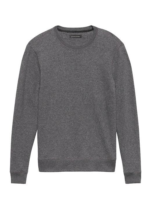 Banana Republic Mens Brushed Waffle-knit Crew-neck T-shirt Dark Charcoal Gray Size Xl
