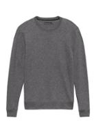 Banana Republic Mens Brushed Waffle-knit Crew-neck T-shirt Dark Charcoal Gray Size Xl