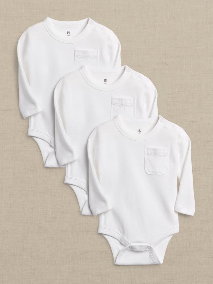 Baby Essential Supima Long-sleeve Bodysuit 3-pack