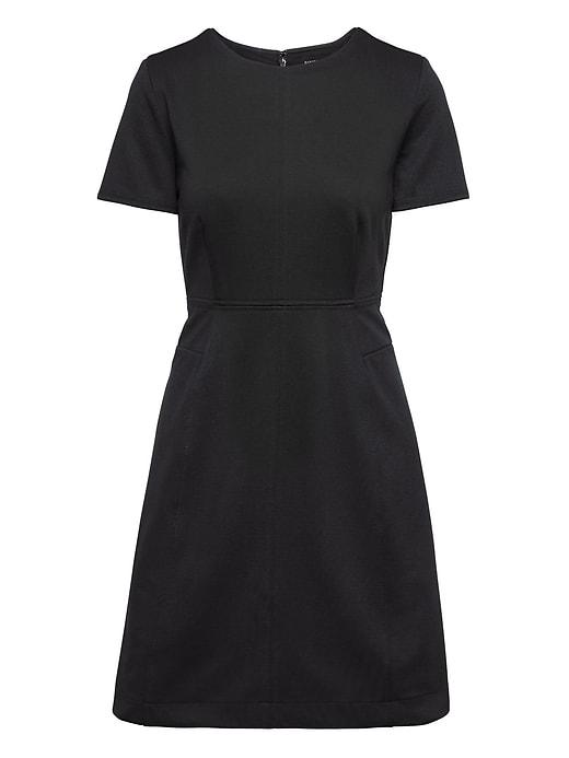 Banana Republic Womens Ponte Shift Dress Black Size 8