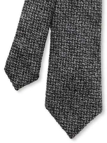 Banana Republic Charcoal Wool Skinny Tie - Grey Heather