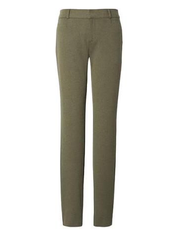 Banana Republic Womens Sloan Skinny-fit Brushed Bi-stretch Ankle Pant Olive Size 10