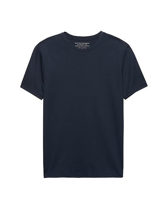 Banana Republic Mens Authentic Supima Cotton Crew-neck T-shirt Navy Size Xxs