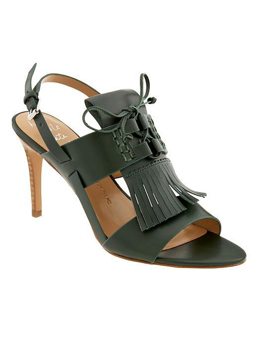 Banana Republic Michaela Heeled Sandal Size 10 - Deep Hunter