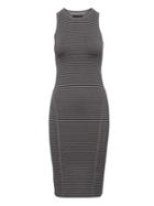 Banana Republic Womens Petite Life In Motion Reversible Stripe Neoprene Pencil Dress Gray Stripe Size S