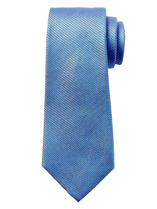 Banana Republic Mens Modern Texture Silk Nanotex Tie Light Blue Size One Size