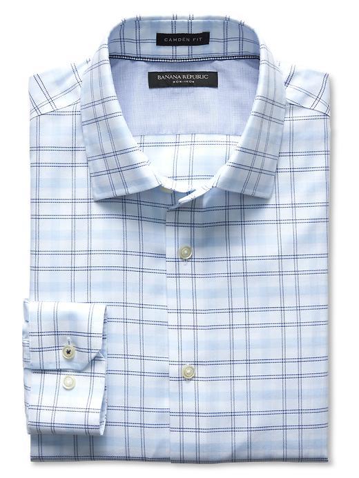 Banana Republic Mens Camden Fit Non Iron Oxford Shirt Size L Tall - Regatta Blue