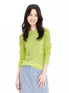 Banana Republic Womens Extra Fine Merino Wool Pullover Sweater Size L - Yellow