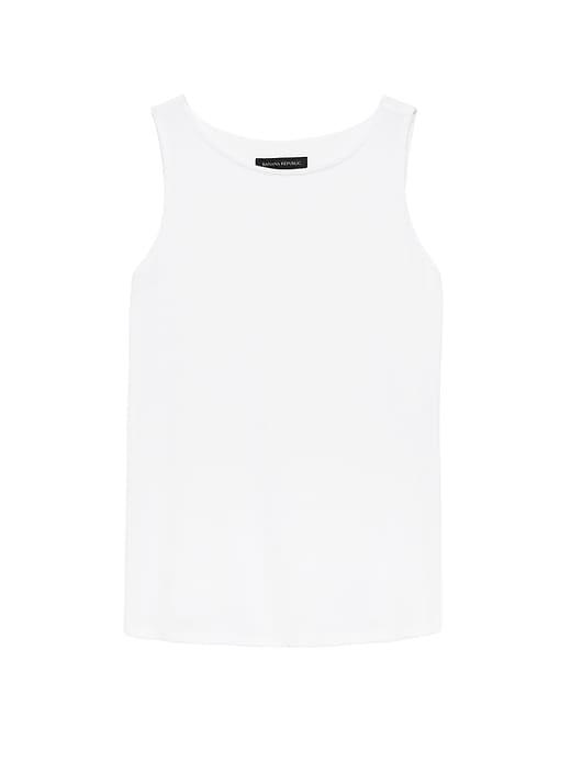 Banana Republic Womens Luxespun Wrap-back Tank White Size L
