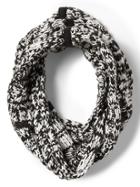 Banana Republic Womens Chunky Cable-knit Snood Scarf Black & White Size One Size