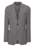 Banana Republic Mens Slim Solid Smart-weight Performance Wool Blend Suit Jacket Charcoal Size 36