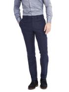 Banana Republic Mens Emerson Blue Texture Wool Blend Pant - Navy