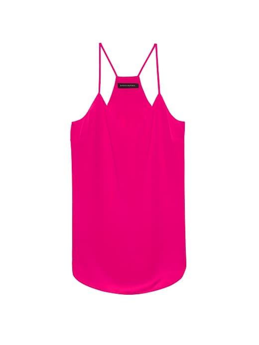 Banana Republic Womens Washable Silk Camisole Pop Pink Size M