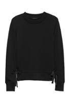 Banana Republic Womens French Terry Tie-side Sweatshirt Black Size S