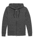 Banana Republic Mens Quilted Brushed Thermal Hoodie Dark Charcoal Gray Size Xs