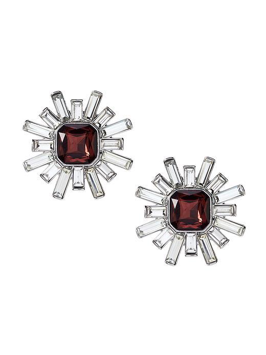 Banana Republic Faded Grandeur Burst Stud Earring Size One Size - Clear Crystal