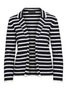 Banana Republic Womens Cotton-blend Sweater Blazer Blue Stripe Size S