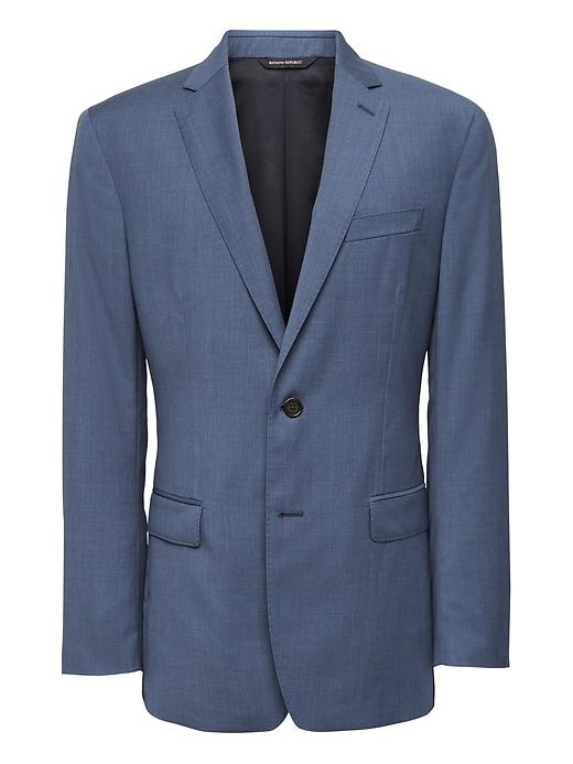 Banana Republic Mens Slim Blue Italian Wool Suit Jacket Comet Blue Size 34