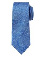 Banana Republic Mens Palm Leaf Silk Nanotex Tie Coastal Blue Size One Size