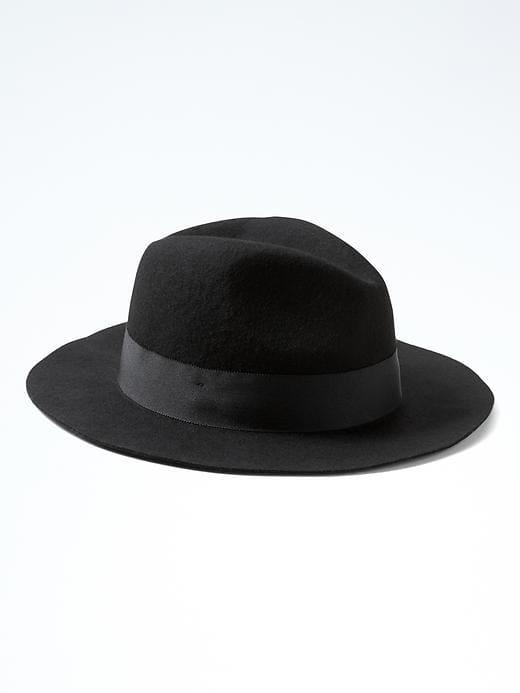 Banana Republic Mens Felt Fedora - Black