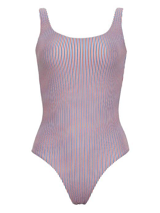 Banana Republic Womens Onia   Kelly One-piece Red Stripe Size L