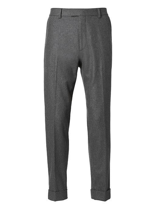 Banana Republic Mens Heritage Mason Tapered Italian Wool Blend Pant - Gray Texture