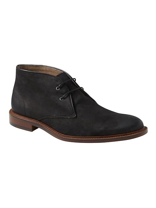 Banana Republic Mens Norman Leather Chukka Boot Black Size 12